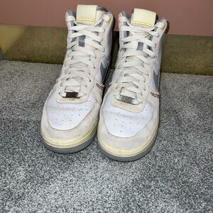 Nike White and Gray Women's Sneakers